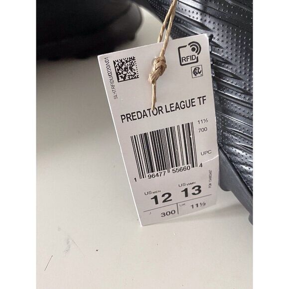 Adidas Predator League TF Low Turf Soccer Cleats IF6377 Black Men’s Sz 12 - Picture 2 of 11